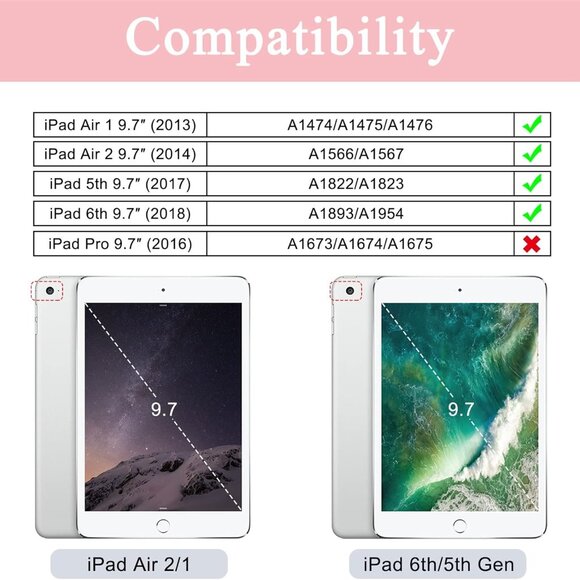 New Apple 9.7-Inch iPad Air 2 & Air 1 case - Picture 2 of 6